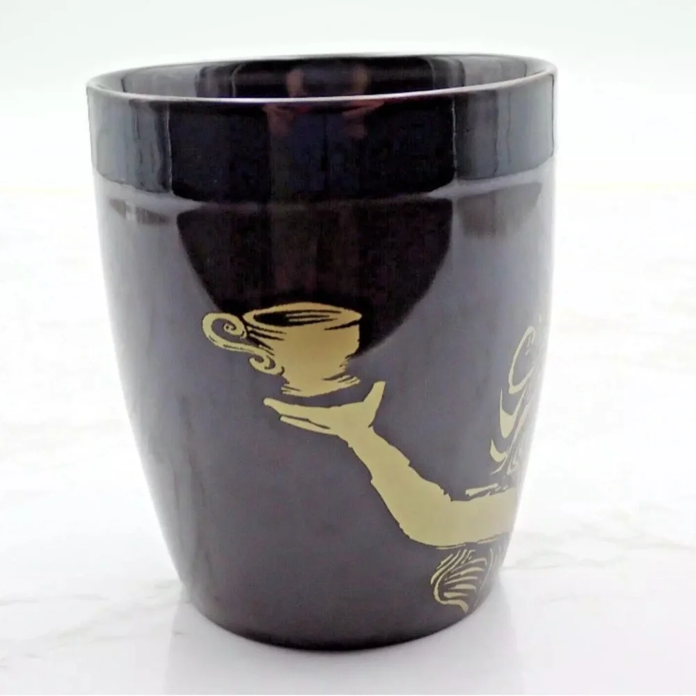 Starbucks Bone China 2012 Siren Mermaid With Crown Brown Gold Coffee Mug Cup